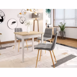 Stół rozkładany FLIP 80/160x80 - dąb cremona torro/kaszmir