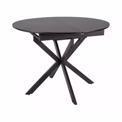 Stół okrągły rozkładany GASTON CERAMIC 100/130x100 - czarny