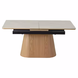 Stół rozkładany MONACO 160/200x90 - beżowy mat/dąb