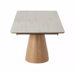 Stół rozkładany MONACO 160/200x90 - beżowy mat/dąb