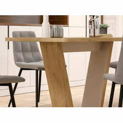 Stół rozkładany NIGEL 120/160x80 - dąb cremona torro/kaszmir