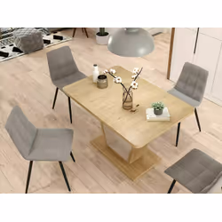Stół rozkładany NIGEL 120/160x80 - dąb cremona torro/kaszmir