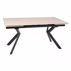 Stół rozkładany NORTON 160/240x90 - beżowy/czarny mat