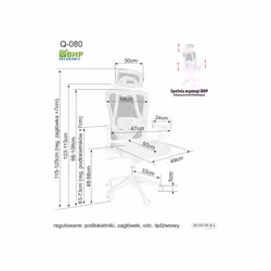 Fotel obrotowy Q-080M - czarny