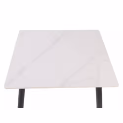 Stół RION 80x80 - biały połysk/czarny mat