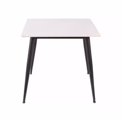 Stół RION 80x80 - biały połysk/czarny mat