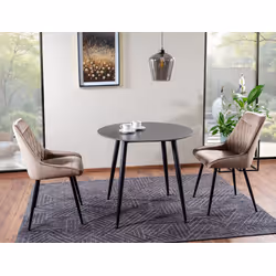 Stół okrągły RION 90 cm - czarny mat