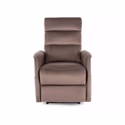 Fotel rozkładany z funkcją masażu SOLON M Velvet - cappuccino Bluvel 38