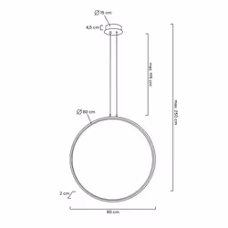 MOOSEE Lampa wisząca CIRCULO 80 - czarny