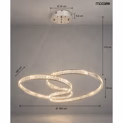MOOSEE Lampa wisząca WAVE 160A - chrom