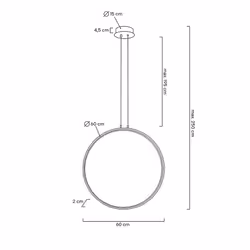 MOOSEE Lampa wisząca CIRCULO 60 - czarny