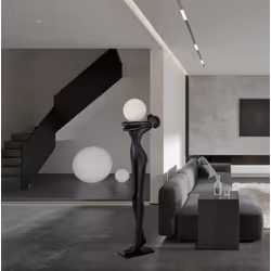 MOOSEE Lampa podłogowa HUMAN MOON - czarny