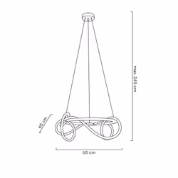 MOOSEE Lampa wisząca SERPIENTE 60 - czarny