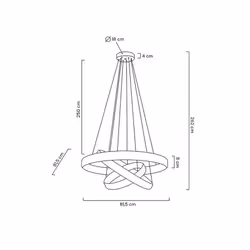 MOOSEE Lampa wisząca LIBERTY TRIPLES - złoty