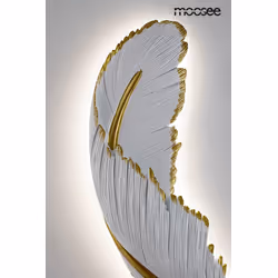 MOOSEE Lampa ścienna PIÓRKO - biały/złoty