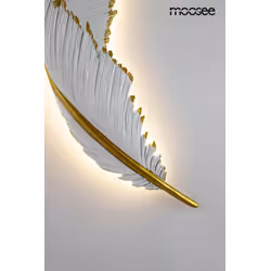 MOOSEE Lampa ścienna PIÓRKO - biały/złoty