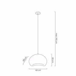 MOOSEE Lampa wisząca NEST 40 - biały