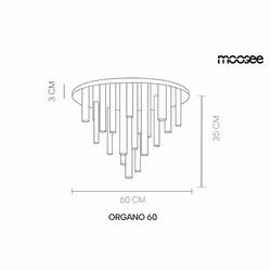 MOOSEE Lampa sufitowa/plafon ORGANO 60 - złoty