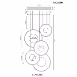MOOSEE Lampa wisząca STARDUST - złoty