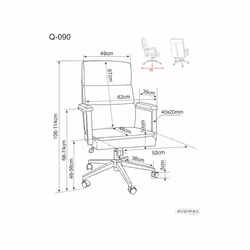 Fotel obrotowy Q-090 - ciemny beżowy Noelle 33