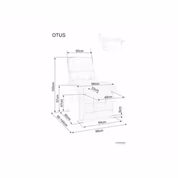 Fotel rozkładany OTUS Raven - szary