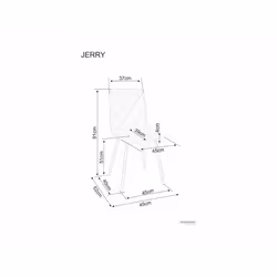 Krzesło pikowane JERRY Brego - kaszmir/szary Brego 07