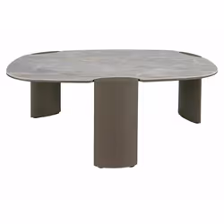 Ława ADORO A CERAMIC 105x65 - szary Grigio / miedziany