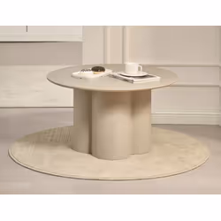 Ława okrągła ROSALIA 80 cm - ciemny beżowy