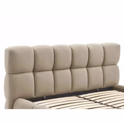 Łóżko z pojemnikiem PARMA Velvet 140x200 - ciemny beżowy Bluvel 40