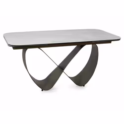 Stół rozkładany INFINITY CERAMIC 160/240x95 - beżowy/miedziany