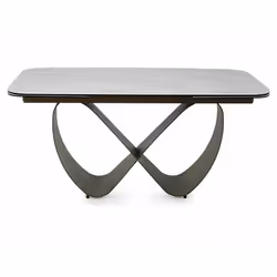 Stół rozkładany INFINITY CERAMIC 160/240x95 - beżowy/miedziany