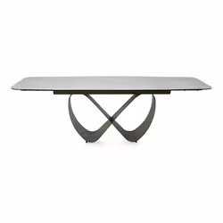 Stół rozkładany INFINITY CERAMIC 160/240x95 - beżowy/miedziany