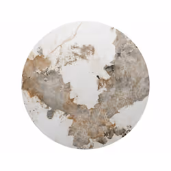 Stół okrągły RONDO CERAMIC 120 cm - biały połysk/orzech