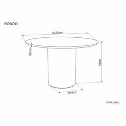 Stół okrągły RONDO 120 cm - dąb