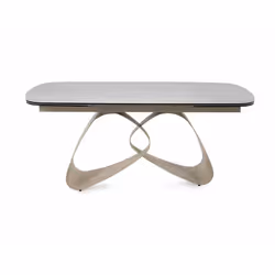 Stół rozkładany VALENTINO CERAMIC 180/260x98 - beż połysk/kaszmir