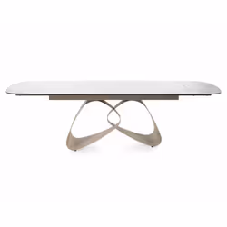 Stół rozkładany VALENTINO CERAMIC 180/260x98 - beż połysk/kaszmir