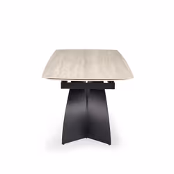 Stół rozkładany VITRUS 180/260x90 - jasny trawertyn/czarny