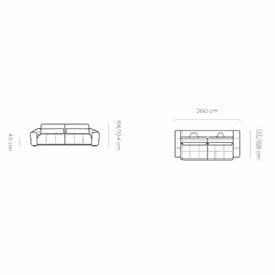 Sofa 2-osobowa z wysuwanym siedziskiem LAGOS 2