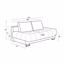 Sofa 3-osobowa rozkładana VENICE