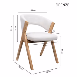 Krzesło tapicerowane FIRENZE - beżowy/naturalny