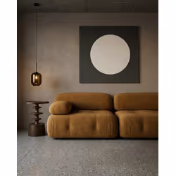 Stolik drewniany okrągły BRERA 46 cm - brązowy