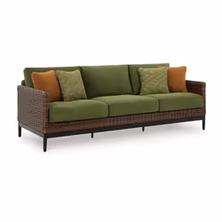 Sofa ogrodowa 3-osobowa HORIZON HALL P572-838 - zielony/brązowy