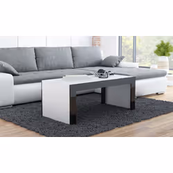 Stolik kawowy Tucson 120 - biały mat/czarny połysk
