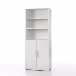 Regał z drzwiami PRIMA 5 (221/89 cm) - biały