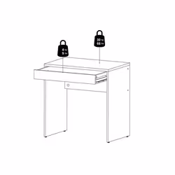 Biurko FUNCTION PLUS - biały/szary
