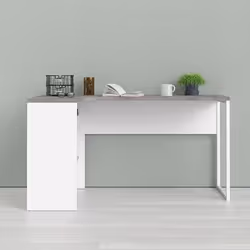 Biurko narożne FUNCTION 118 - biały/beton