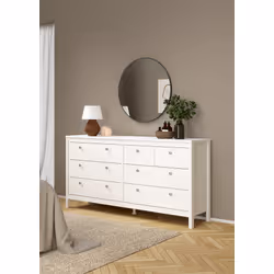 Komoda MADRID 4+4 8 szuflad - biały mat