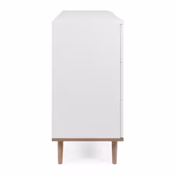 Komoda GÖTEBORG 3S 80 cm - biały mat/dąb sonoma