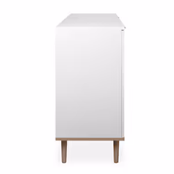 Komoda GÖTEBORG 3D1S 120 cm - biały mat/dąb sonoma