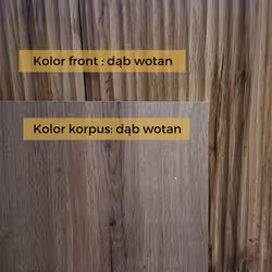 Frezowana komoda 3-drzwiowa FIORI 152 cm - dąb wotan
